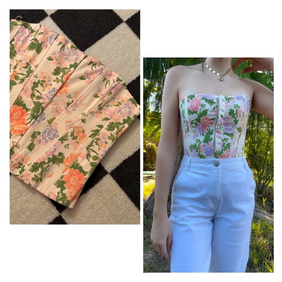 Zara Tops - zara floral corset